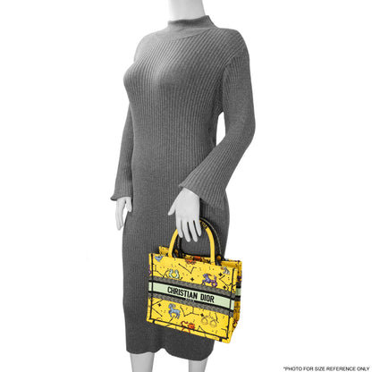 Exclusive Christian Dior Yellow Embroidered Pixel Zodiac Small Book Tote — Alternate View 11
