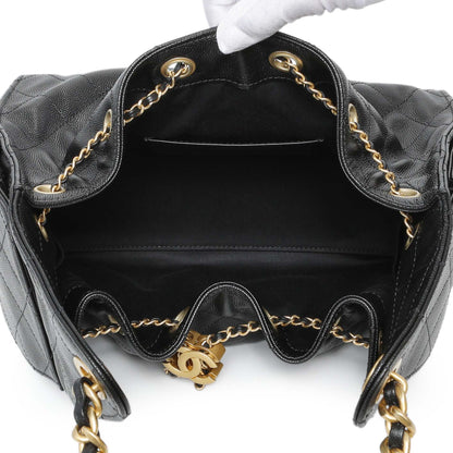 Exclusive Chanel Black Caviar Quilted Small Chanel 25 Handbag — Alternate View 8