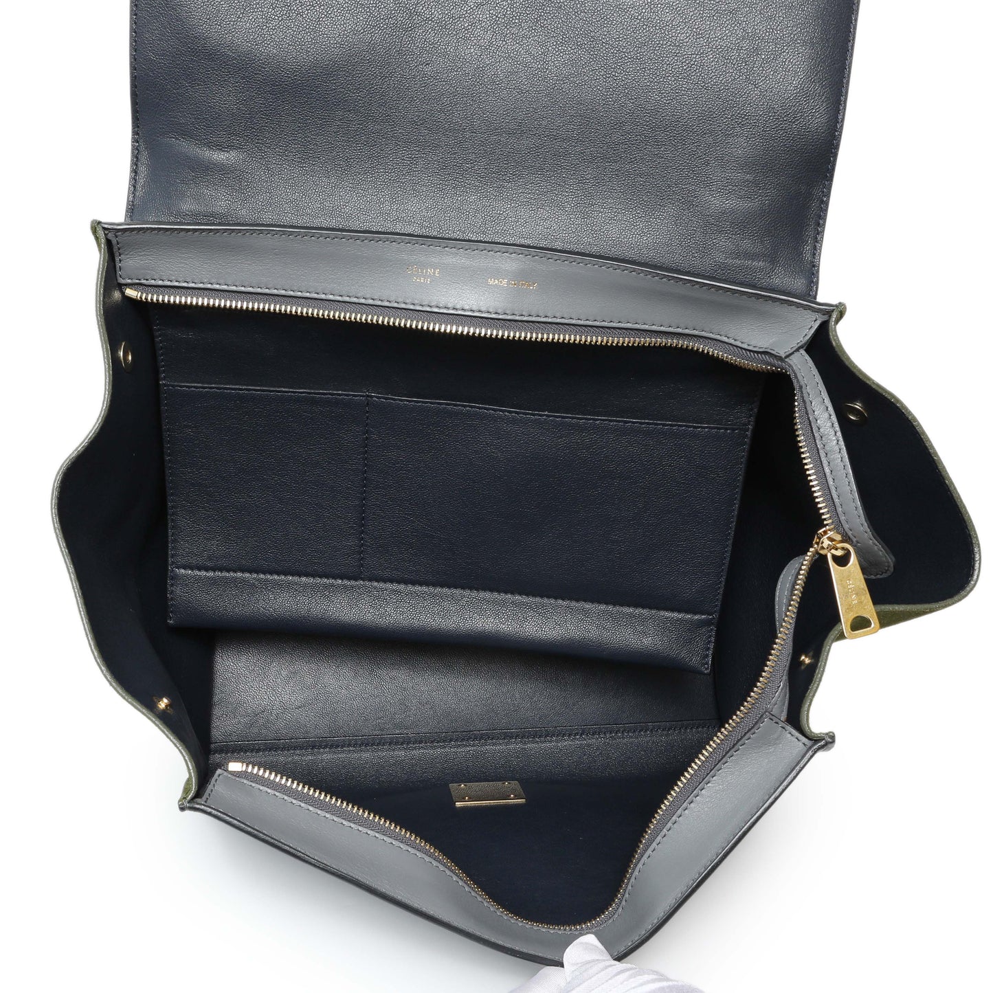 Exclusive Celine Calfskin Suede Tri-Color Medium Trapeze — Alternate View 8