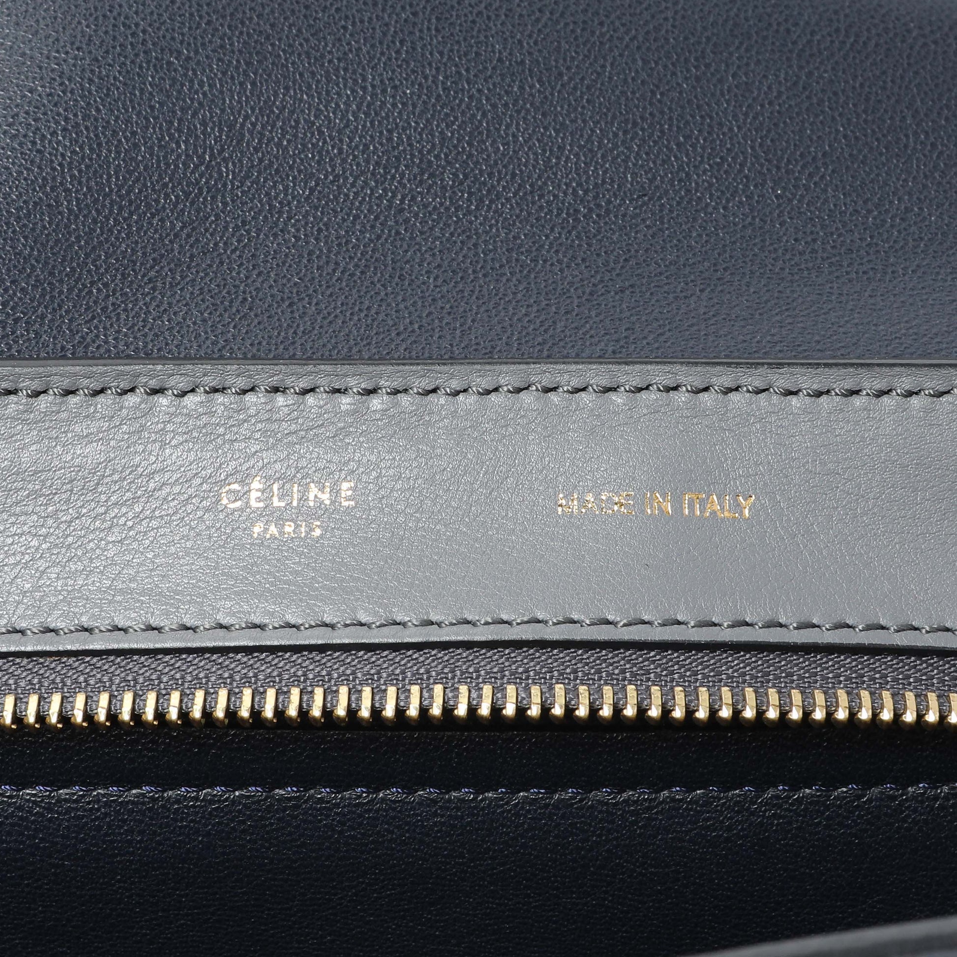 Exclusive Celine Calfskin Suede Tri-Color Medium Trapeze — Alternate View 9