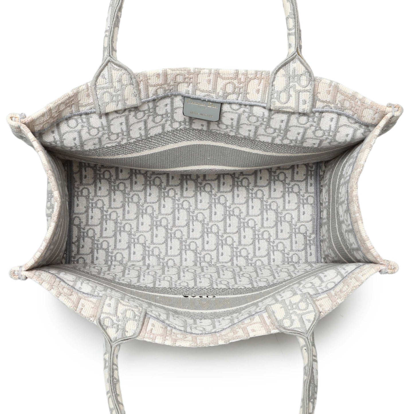 Exclusive Christian Dior Grey Oblique Medium Book Tote — Alternate View 12