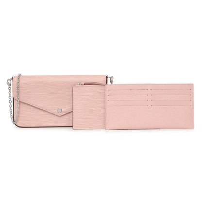 Exclusive Louis Vuitton Rose Ballerine Epi Pochette Felicie — Front View