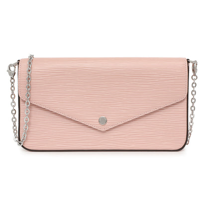 Exclusive Louis Vuitton Rose Ballerine Epi Pochette Felicie — Side View