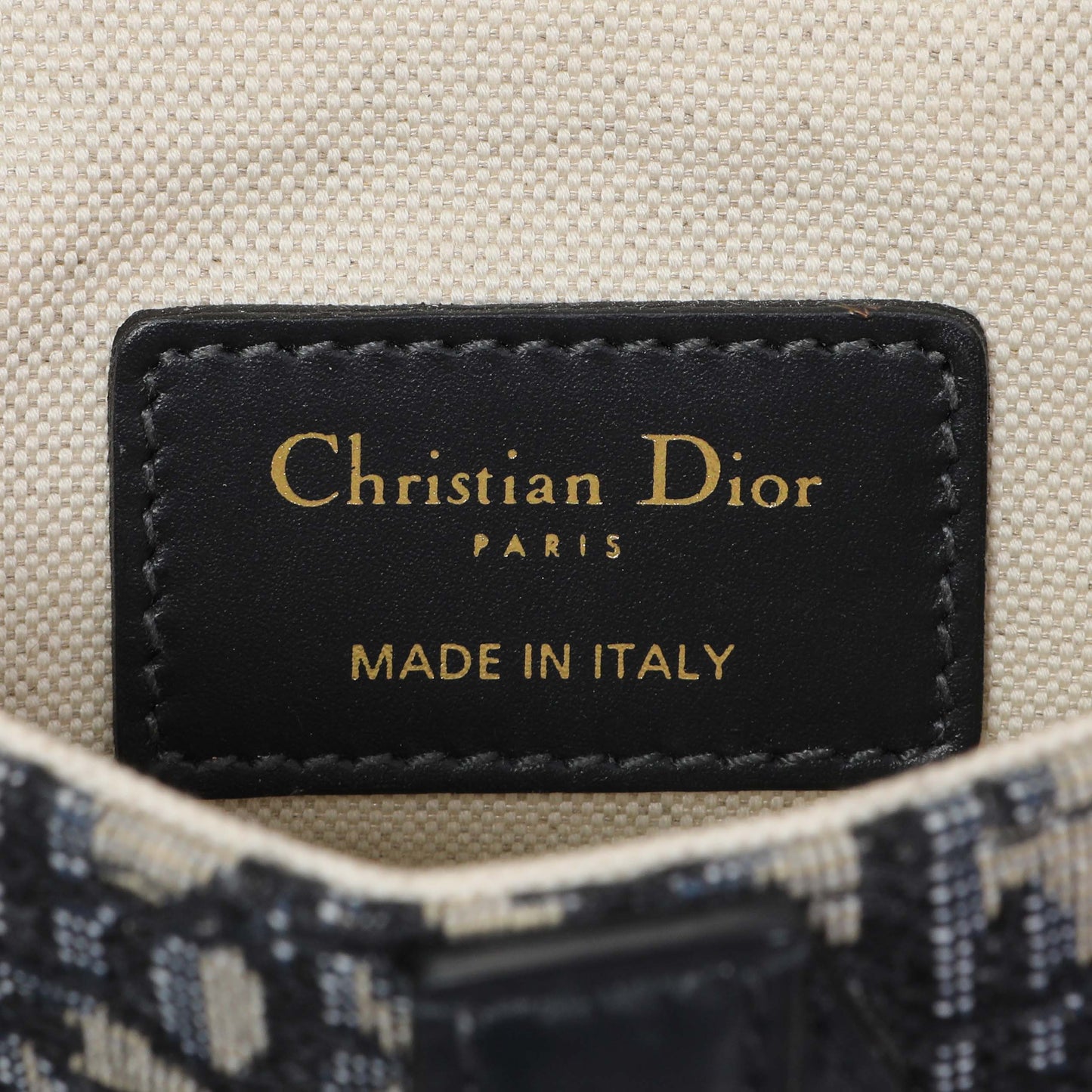 Exclusive Christian Dior Oblique Mini Saddle Bag — Detail View