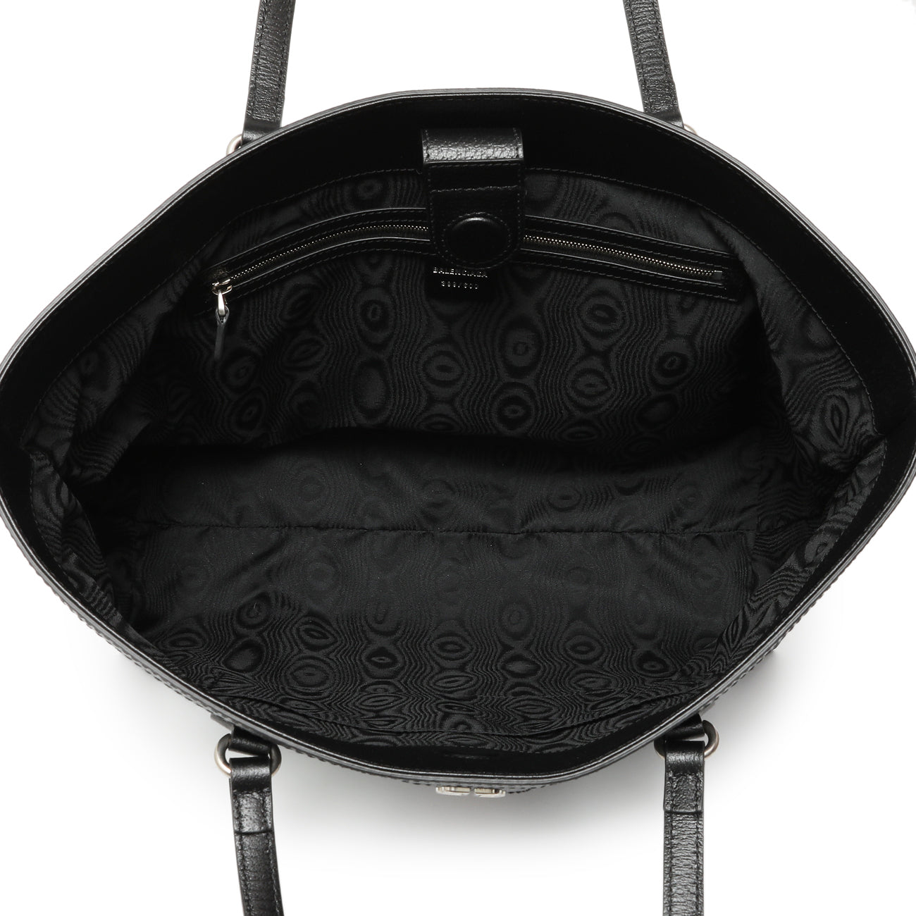 Exclusive Gucci X Balenciaga BB Monogram Web Graffiti Medium Ophidia Shopping Tote — Top View