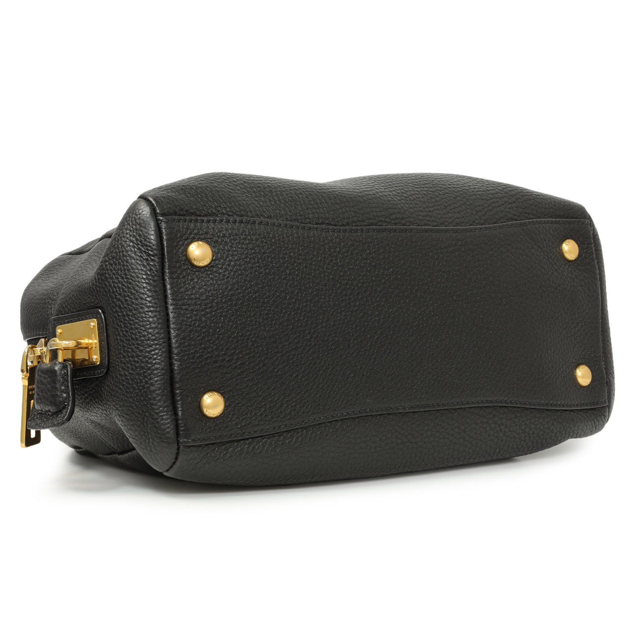 Exclusive Prada Black Vitello Daino Bauletto — Back View