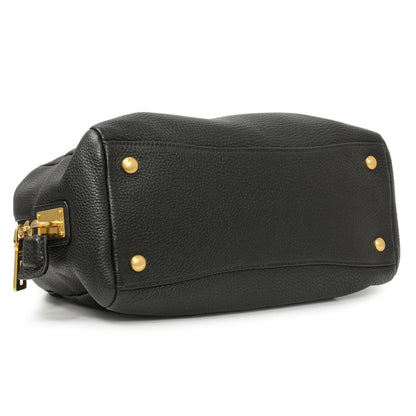 Exclusive Prada Black Vitello Daino Bauletto — Back View