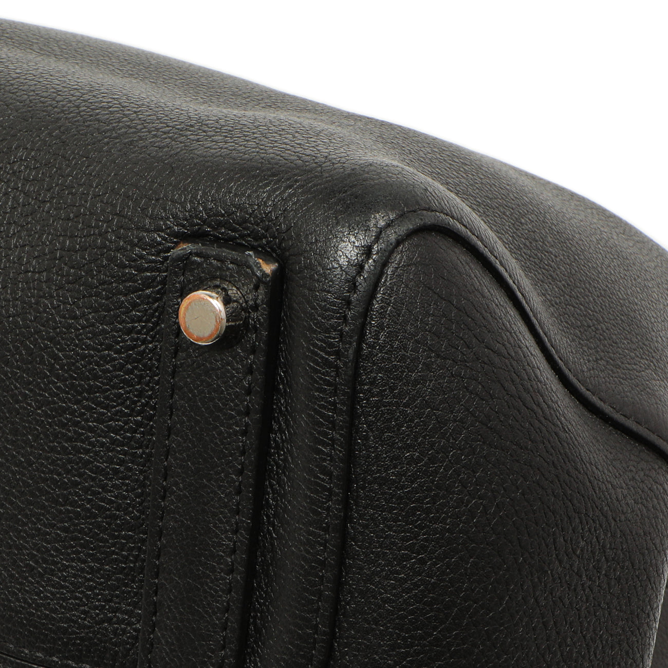 Exclusive Christian Dior Black Grained Calfskin Large Open Bar Tote — Detail View