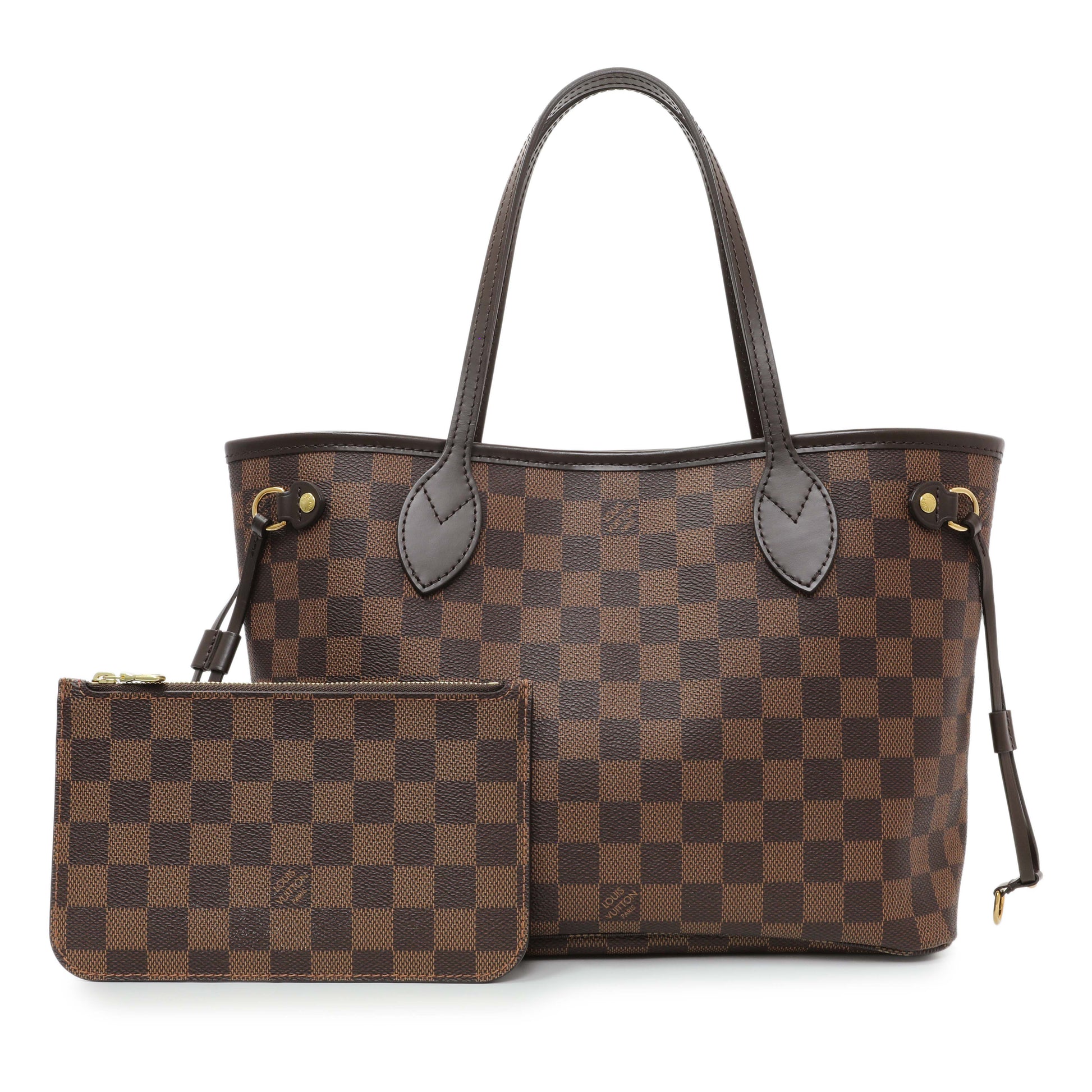 Exclusive Louis Vuitton Damier Ebene Neverfull PM — Front View