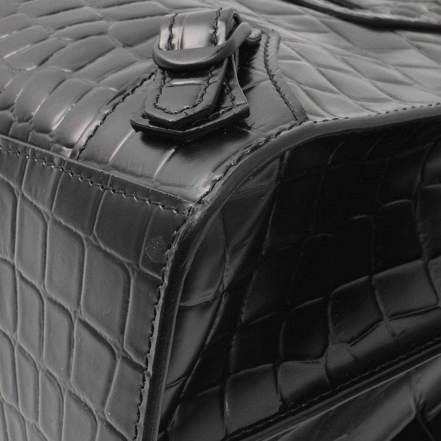 Exclusive Balenciaga Black Crocodile Embossed Neo Classic Hardware S City — Alternate View 7