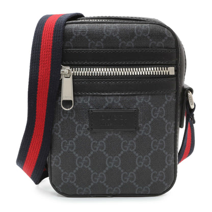 Exclusive Gucci Black GG Supreme Monogram Mini Messenger — Front View