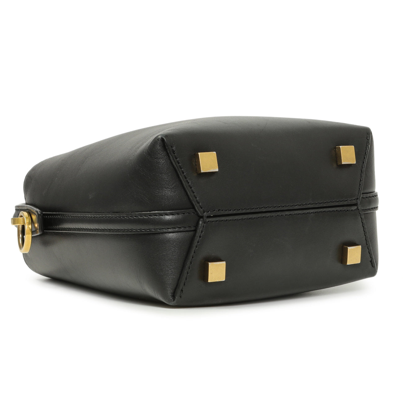 Exclusive Saint Laurent Black Calfskin Le 37 Mini Bucket Bag — Back View