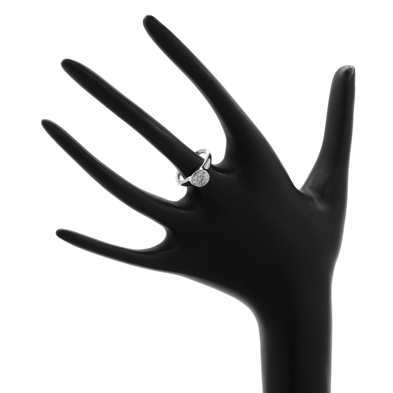Exclusive 18K White Gold 1.17 Carat Diamond Illusion Solitaire Ring — 3.75 — Back View