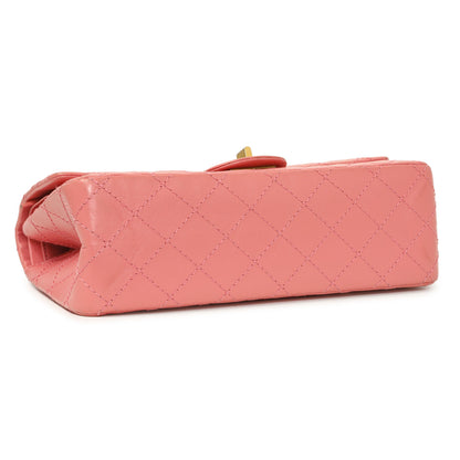 Exclusive Chanel Pink Quilted Aged Calfskin Reissue 225 Flap — Back View