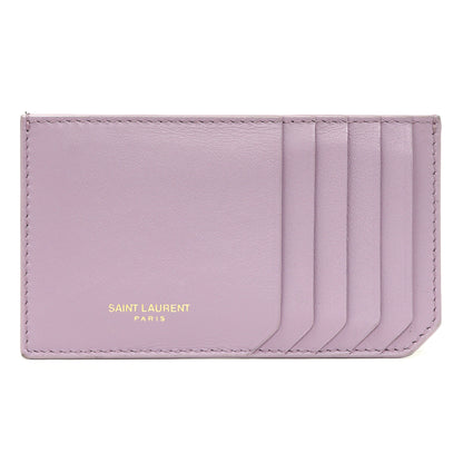 Exclusive Saint Laurent Lilac Calfskin 5 Fragments Card Holder — Front View