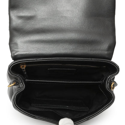 Exclusive Saint Laurent Black Calfskin Monogram Toy Loulou Crossbody — Top View