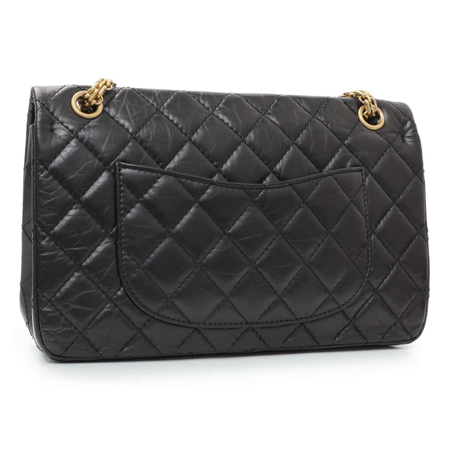 Exclusive Chanel Black Quilted Aged Calfskin 2.55 Reissue 226 Flap — Side View