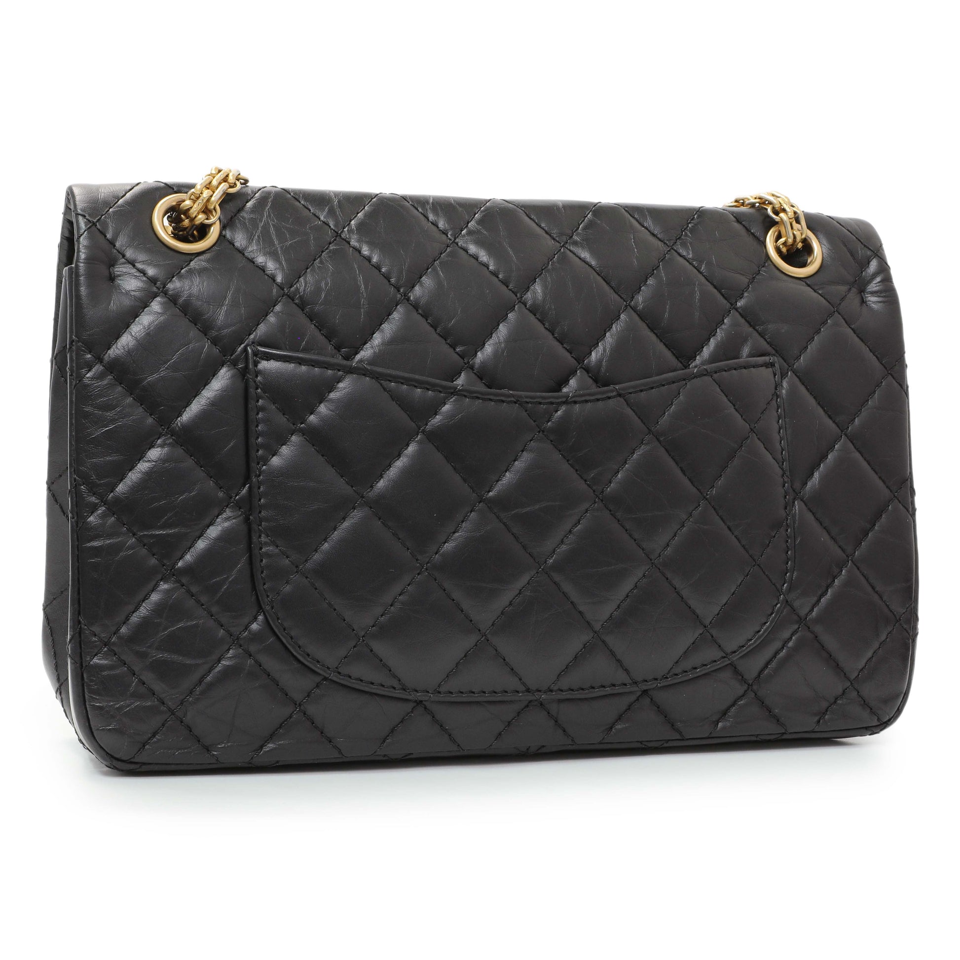 Exclusive Chanel Black Quilted Aged Calfskin 2.55 Reissue 226 Flap — Side View