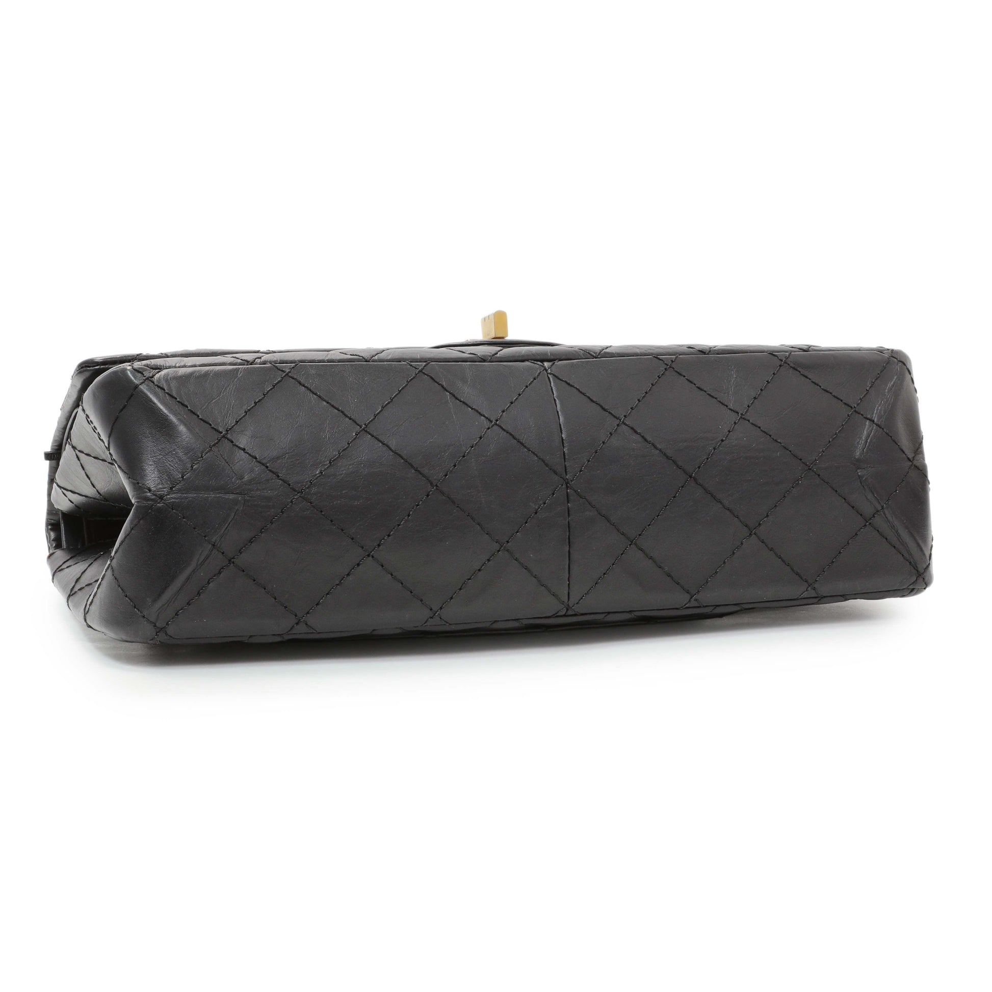 Exclusive Chanel Black Quilted Aged Calfskin 2.55 Reissue 226 Flap — Back View