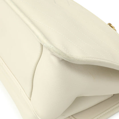 Exclusive Saint Laurent White Lambskin Matelasse Monogram Medium Niki Chain Satchel — Alternate View 7