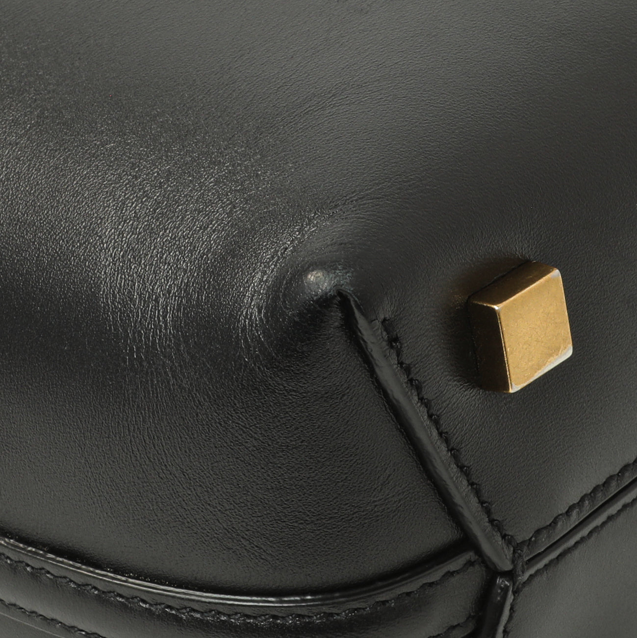 Exclusive Saint Laurent Black Calfskin Le 37 Mini Bucket Bag — Top View