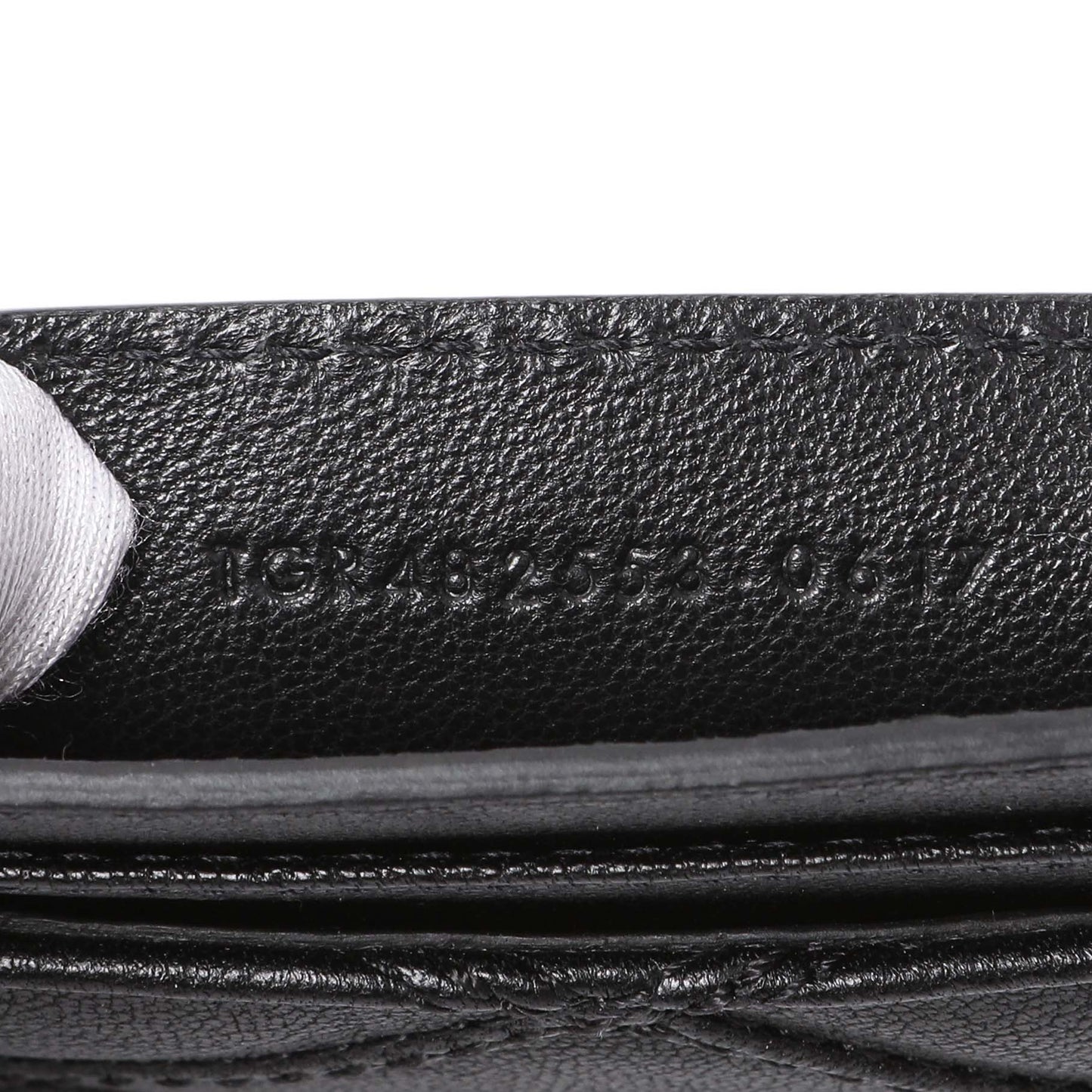 Exclusive Saint Laurent Black Goatskin Credit Card Case — Lifestyle View