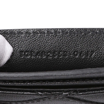 Exclusive Saint Laurent Black Goatskin Credit Card Case — Lifestyle View