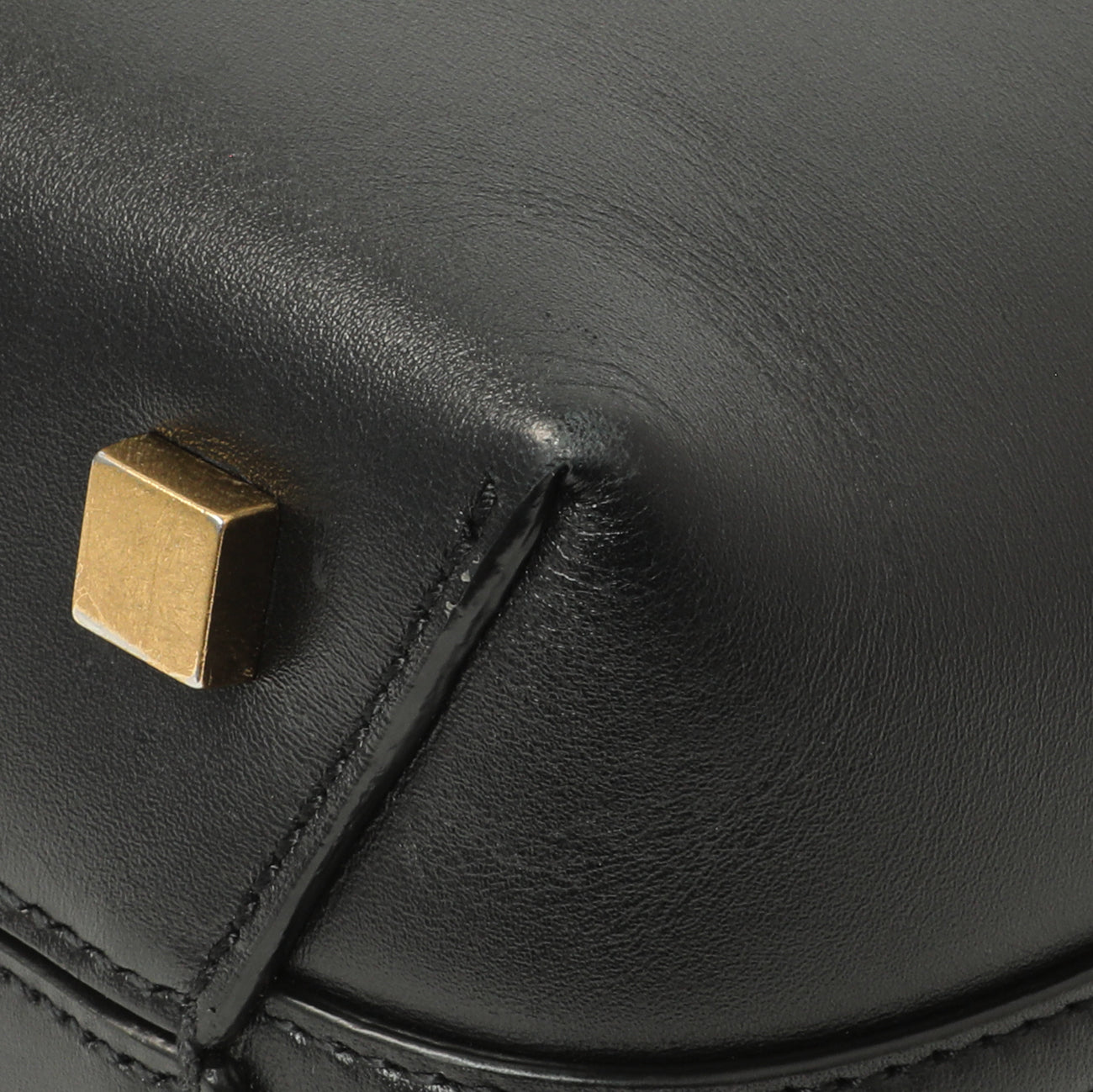Exclusive Saint Laurent Black Calfskin Le 37 Mini Bucket Bag — Detail View