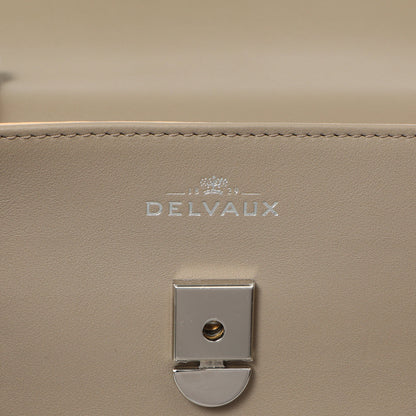 Exclusive Delvaux Taupe Calfskin Tempete MM — Detail View