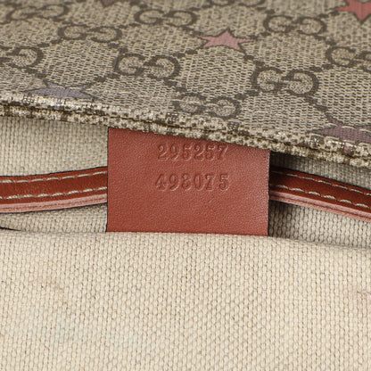 Exclusive Gucci GG Supreme Stars Flat Messenger — Alternate View 10