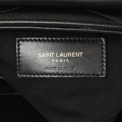 Exclusive Saint Laurent Black Calfskin Monogram Toy Loulou Crossbody — Detail View