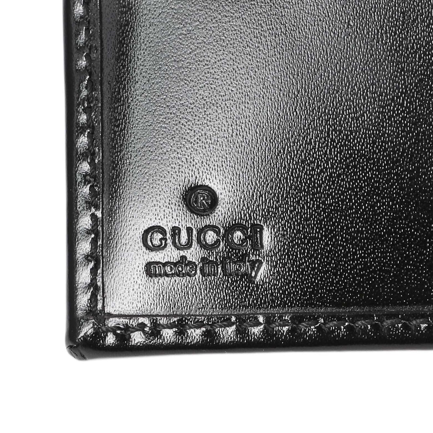 Exclusive Gucci Black Imprime Monogram Bifold Wallet — Detail View