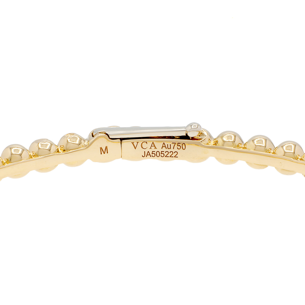 Exclusive Van Cleef & Arpels 18K Yellow Gold Perlée Pearls of Gold Bracelet — Back View