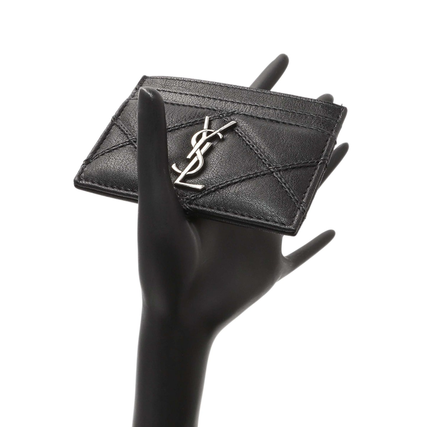 Exclusive Saint Laurent Black Goatskin Credit Card Case — Alternate View 7
