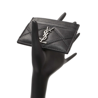 Exclusive Saint Laurent Black Goatskin Credit Card Case — Alternate View 7