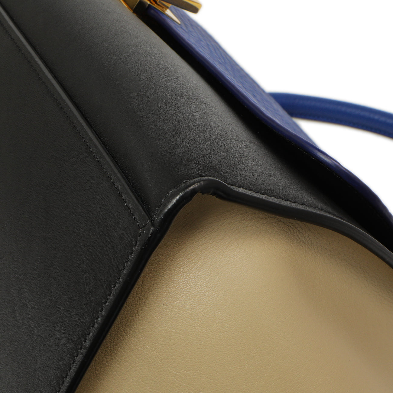 Exclusive Celine Tri-Color Calfskin Medium Trapeze — Detail View