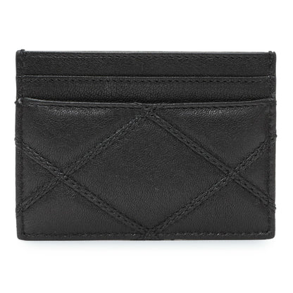 Exclusive Saint Laurent Black Goatskin Credit Card Case — Side View