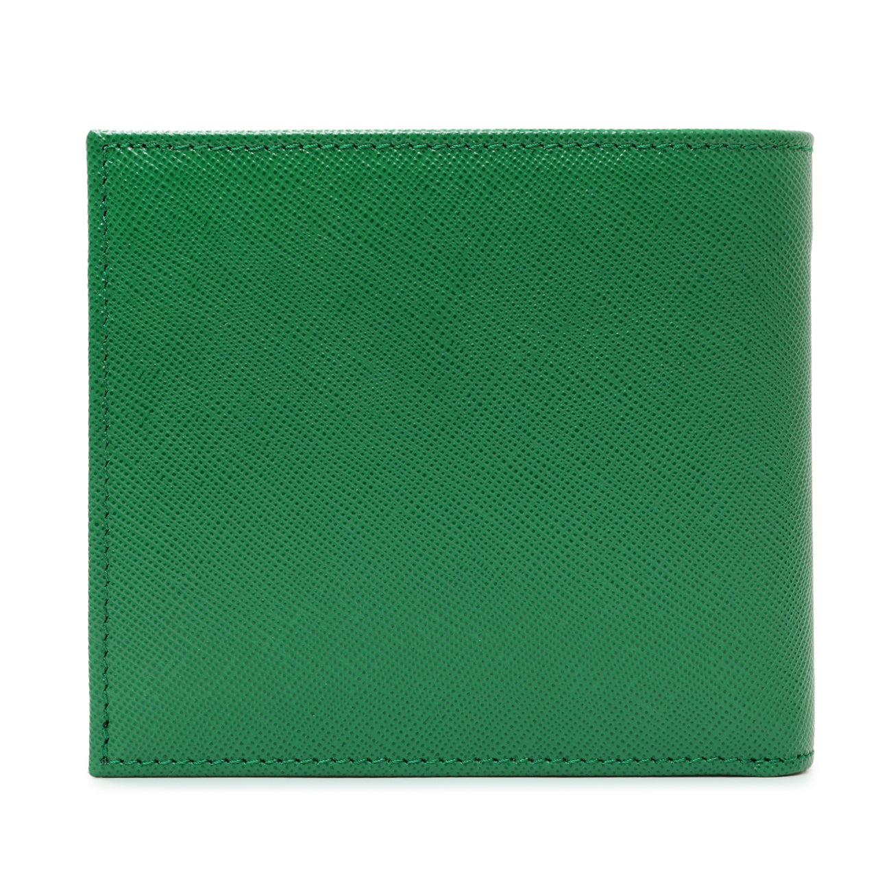 Exclusive Prada Green Saffiano Bifold Wallet — Side View