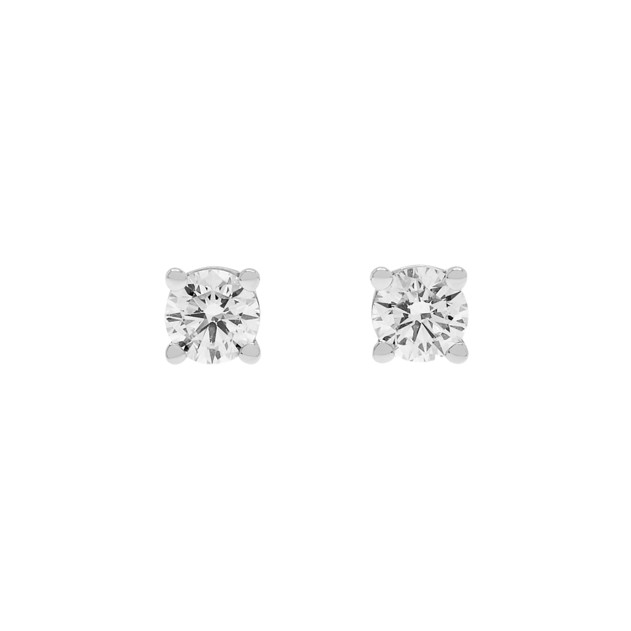 Exclusive Platinum 0.35 Carat Diamond Stud Earrings — Front View