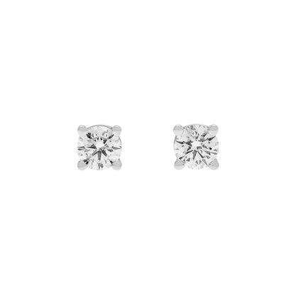 Exclusive Platinum 0.35 Carat Diamond Stud Earrings — Front View