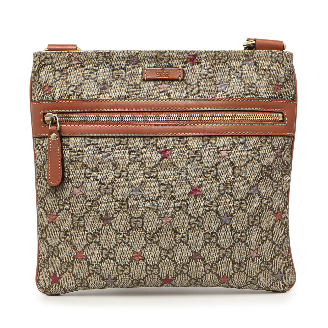 Exclusive Gucci GG Supreme Stars Flat Messenger — Side View