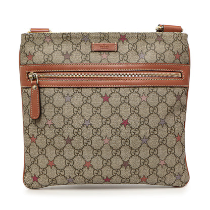 Exclusive Gucci GG Supreme Stars Flat Messenger — Side View