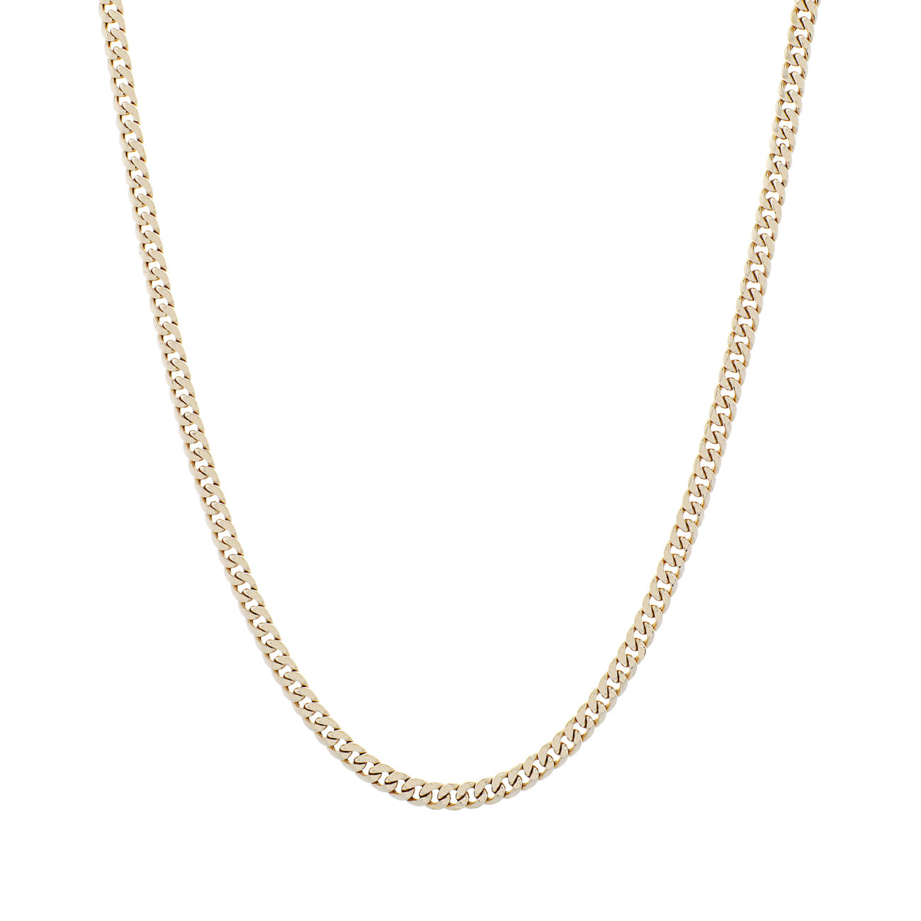 Exclusive 10K Yellow Gold Curb Link Chain — Front View