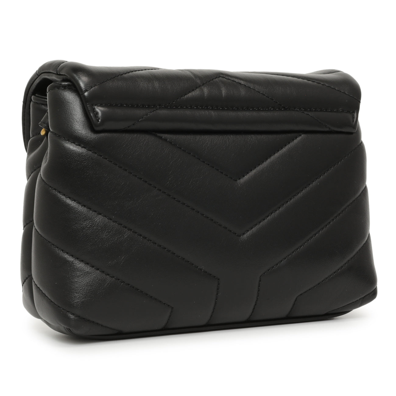 Exclusive Saint Laurent Black Calfskin Monogram Toy Loulou Crossbody — Side View