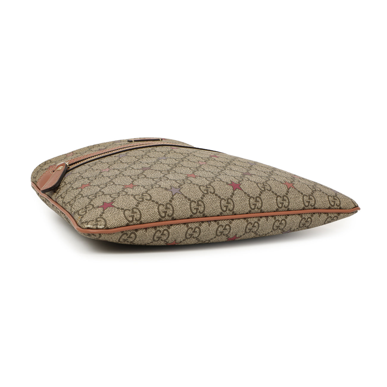 Exclusive Gucci GG Supreme Stars Flat Messenger — Top View