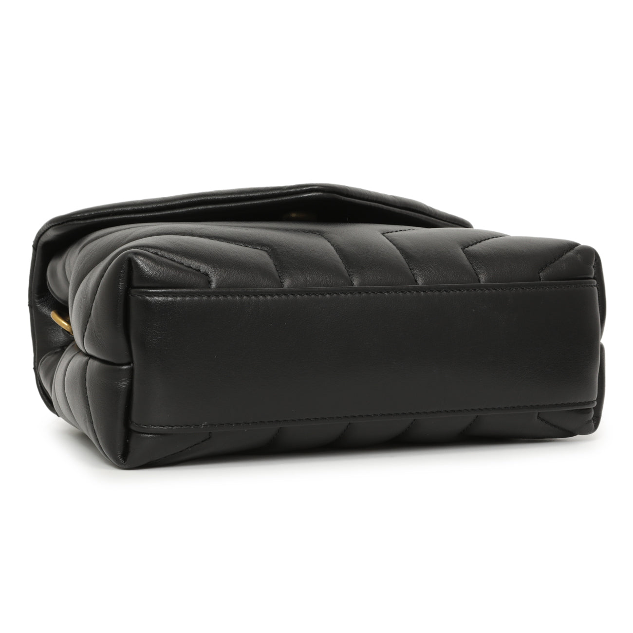 Exclusive Saint Laurent Black Calfskin Monogram Toy Loulou Crossbody — Back View