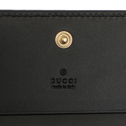 Exclusive Gucci Black Guccissima Card Case Wallet — Detail View