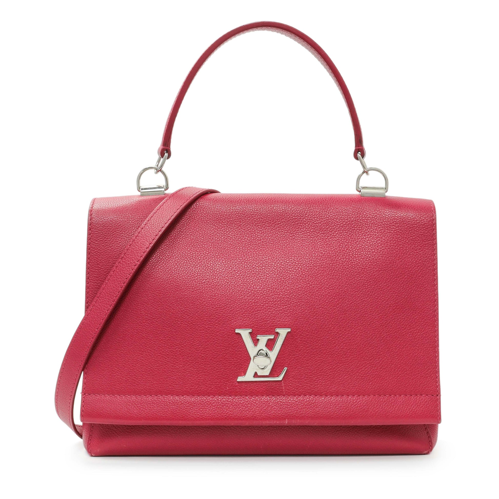 Exclusive Louis Vuitton Dahlia Soft Calfskin Lockme II Top Handle — Front View