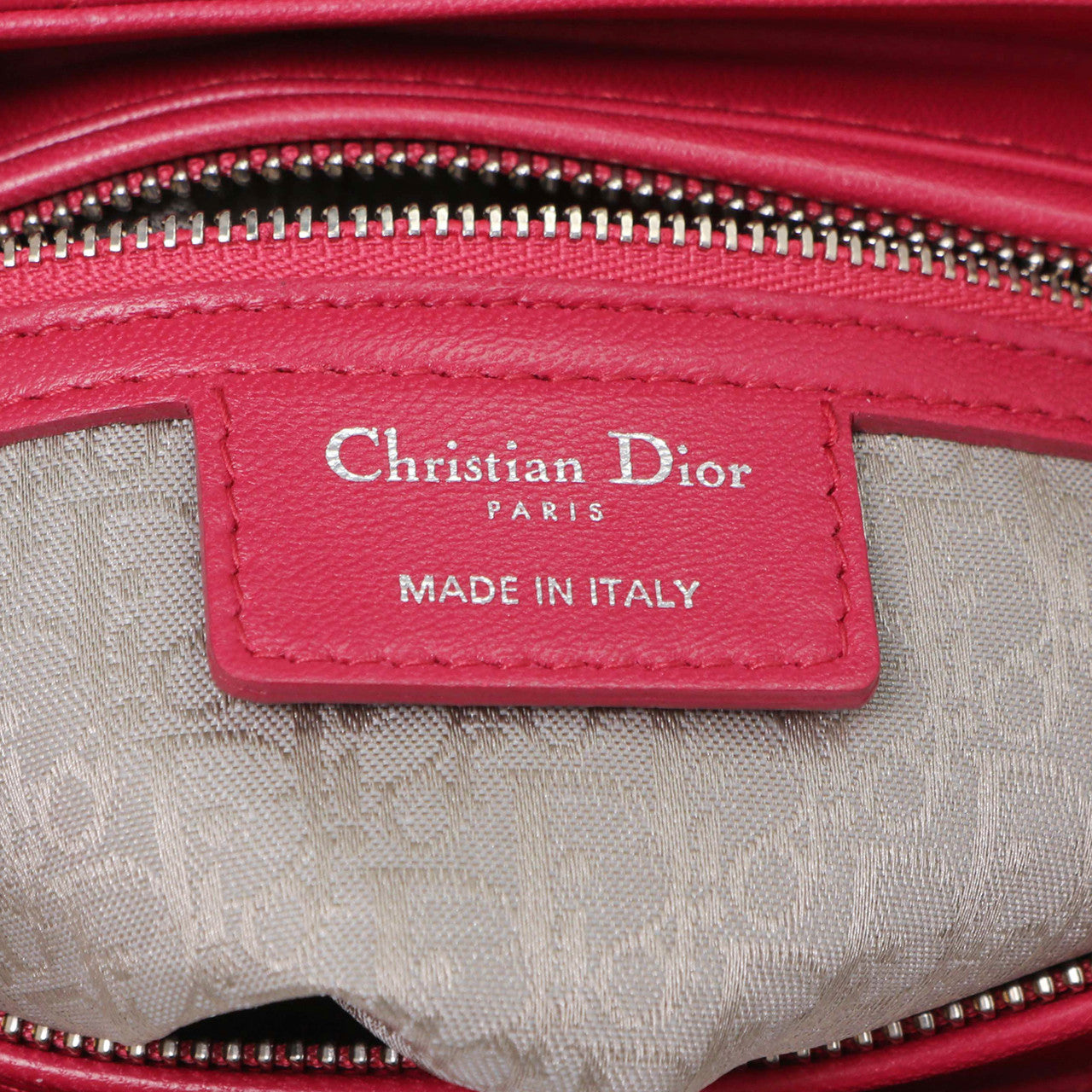 Exclusive Christian Dior Fuchsia Lambskin Cannage Large Lady Dior — Alternate View 9