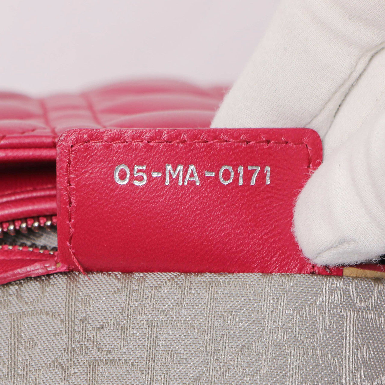 Exclusive Christian Dior Fuchsia Lambskin Cannage Large Lady Dior — Alternate View 10